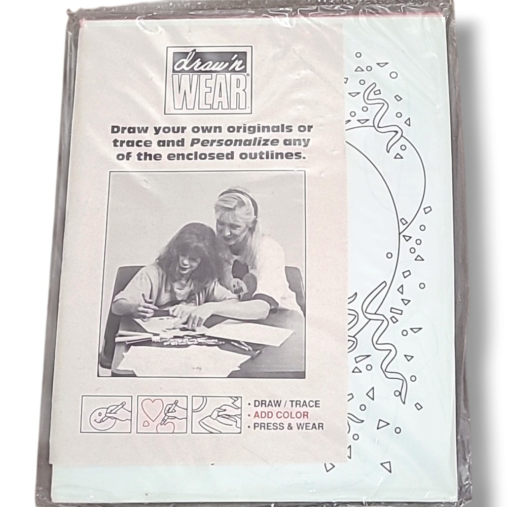 Vintage Draw 'n Wear FOTO-WEAR Custom Iron-On Transfer Kit NOS Sealed 1980s